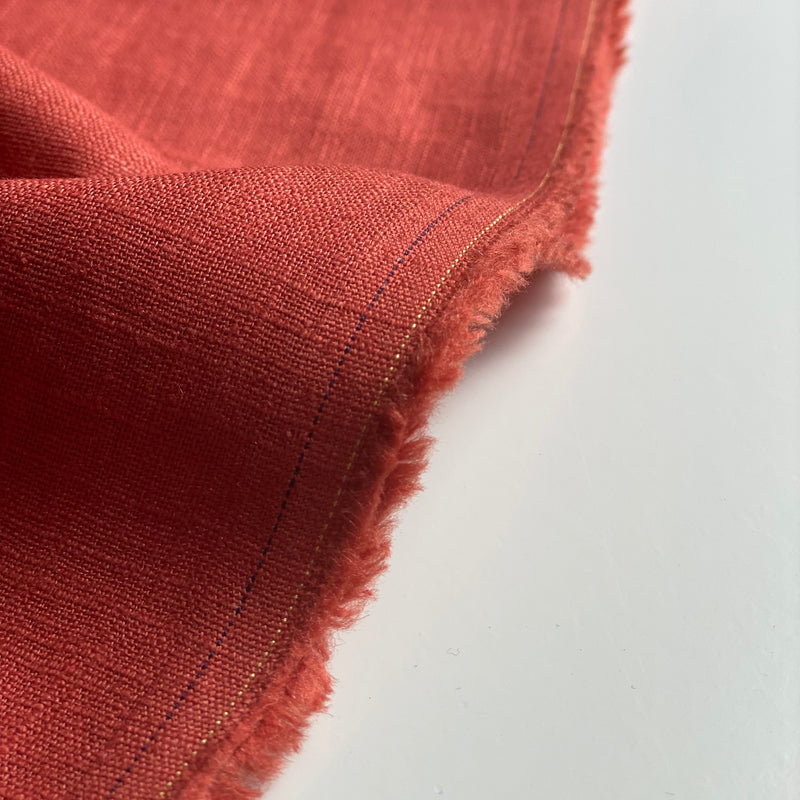 Enzyme Washed Linen - Papaya - 0.5 metre