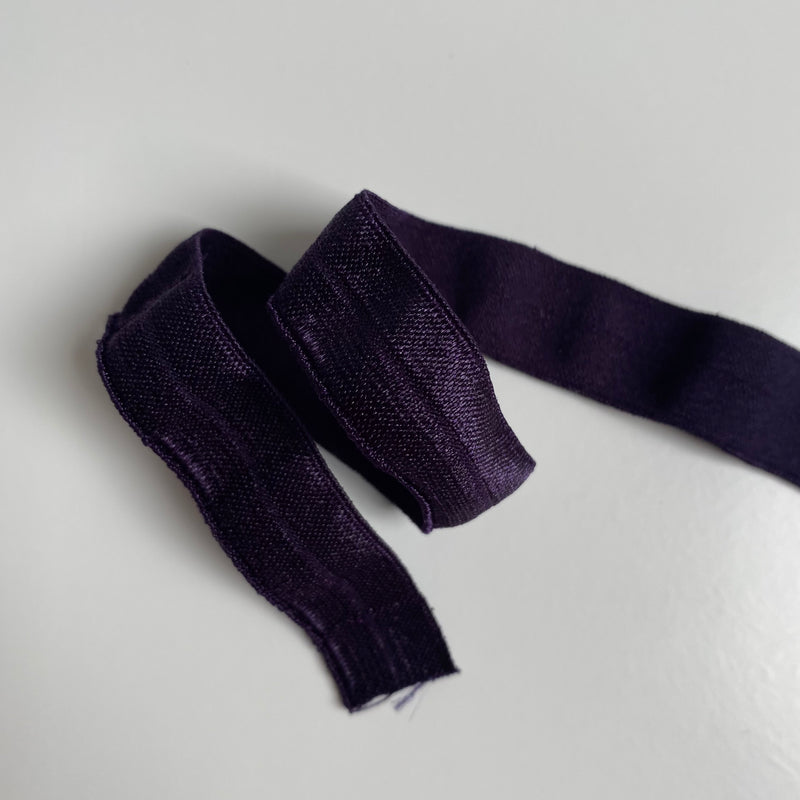 15mm Fold Over Elastic - Dark Purple