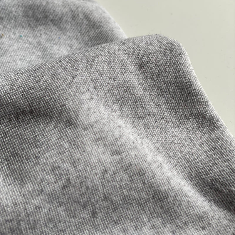 Recycled Jogging Fabric - Light Grey Melange - 0.5 metre