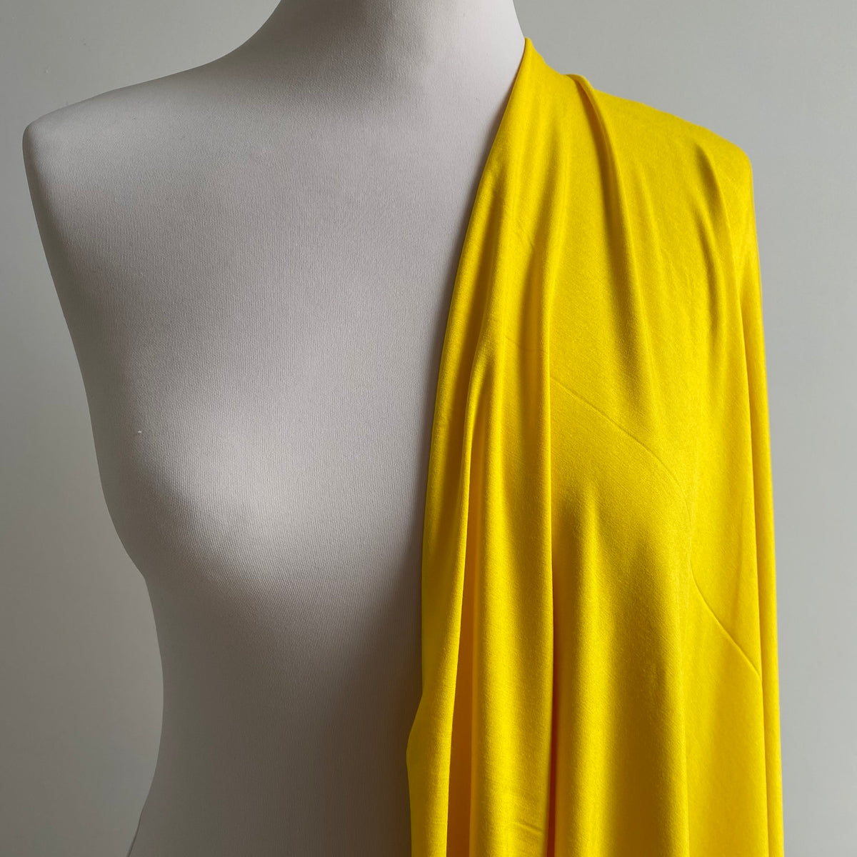 Bamboo Jersey Fabric - Daffodil Yellow - Priced per 0.5 metre