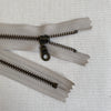 YKK No. 3 Antique Brass Metal Zip with NATULON® Recycled Tape - Closed End - NATURAL BEIGE