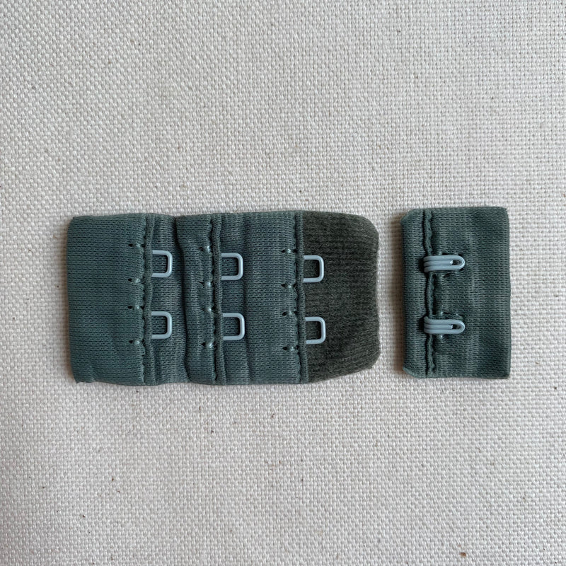 28mm Bra Hook & Eye Set - Sage Green