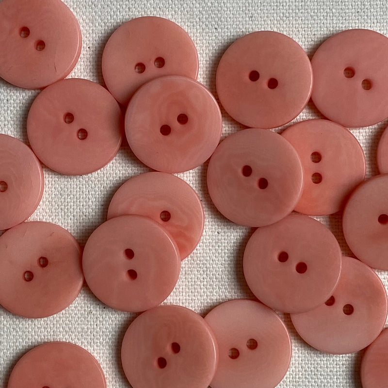Corozo Button - Pink Lobster / Satin Matt (multiple sizes)
