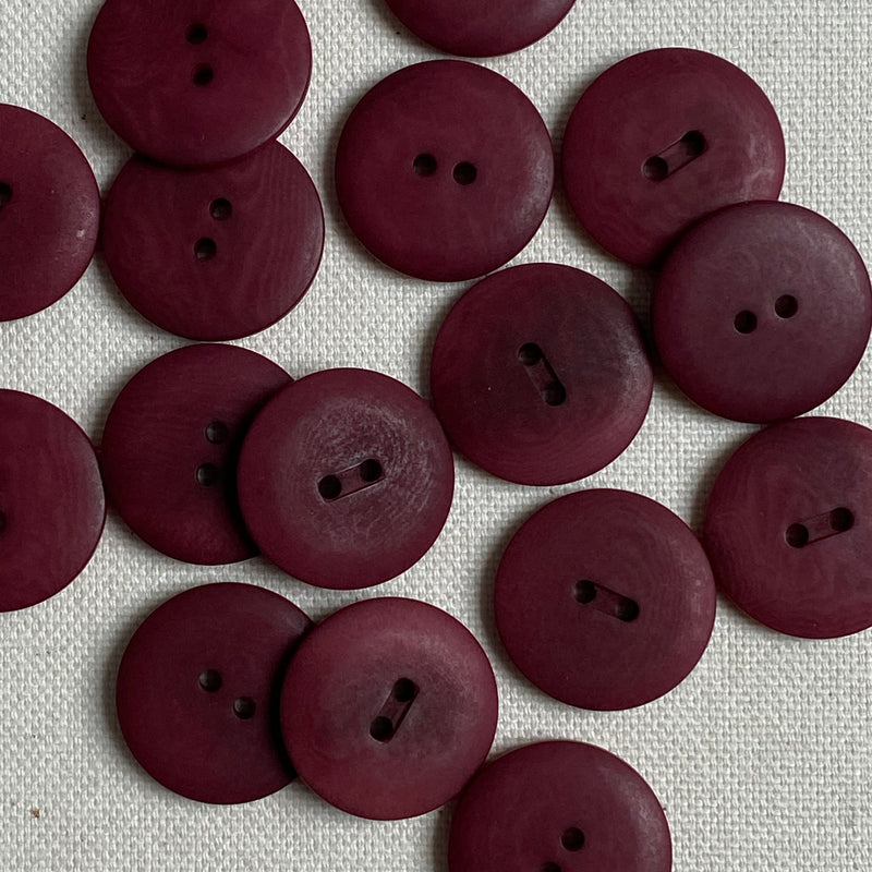 Corozo Button - Berry / Matt (multiple sizes)