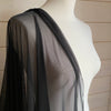 Recycled Stretch Mesh / Powernet with ROICA™ EF - Black - 0.5 metre