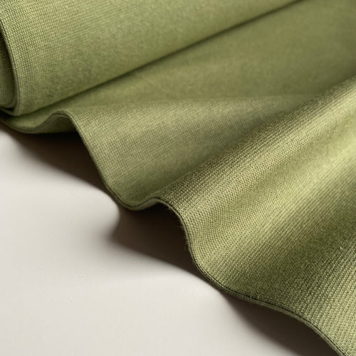 Organic Cotton Tubular Ribbing - Pistachio - 0.5 metre