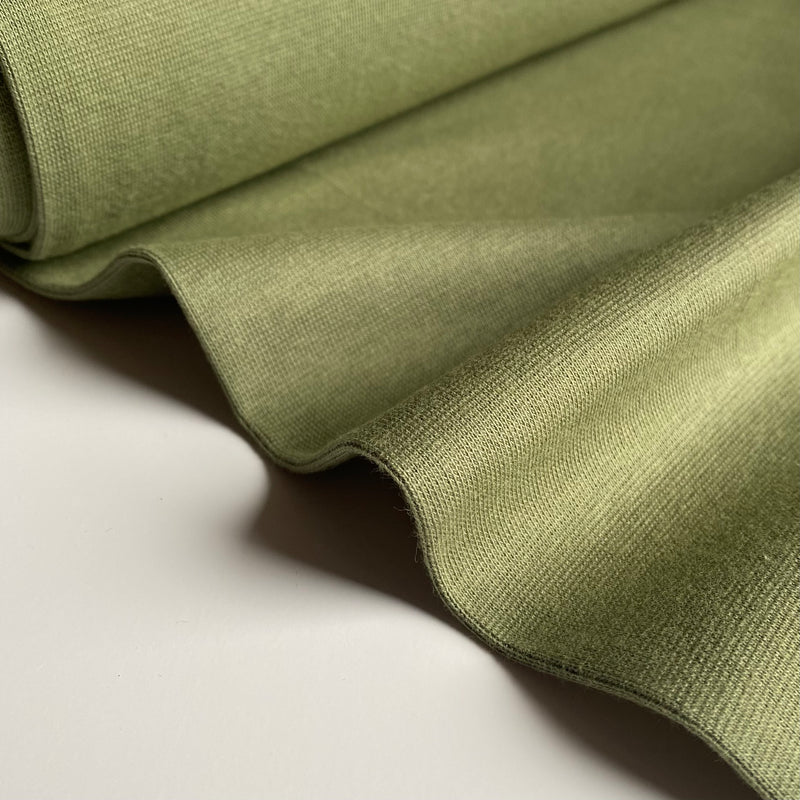Organic Cotton Tubular Ribbing - Pistachio - 0.5 metre