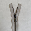 YKK No. 3 Antique Brass Metal Zip with NATULON® Recycled Tape - Closed End - NATURAL BEIGE