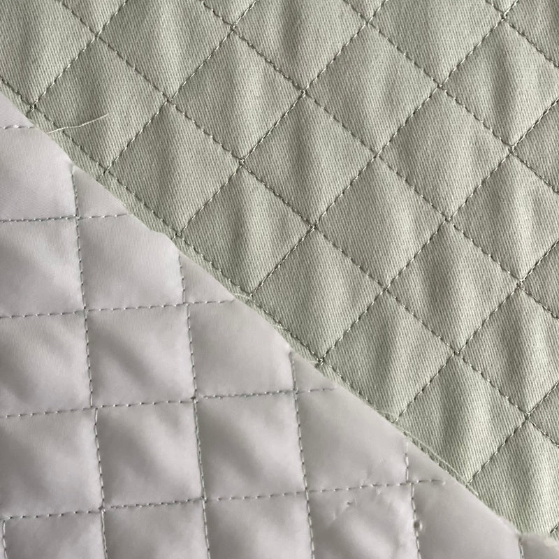 Quilted Denim Fabric - Blue Blush - Price per 0.5 metre