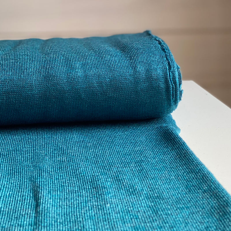 Fine Merino Knit - Petrol - 0.5 metre