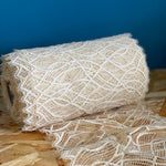 Recycled Stretch Lace with ROICA™ EF - Abstract Design, Lemon Sorbet - 19cm wide