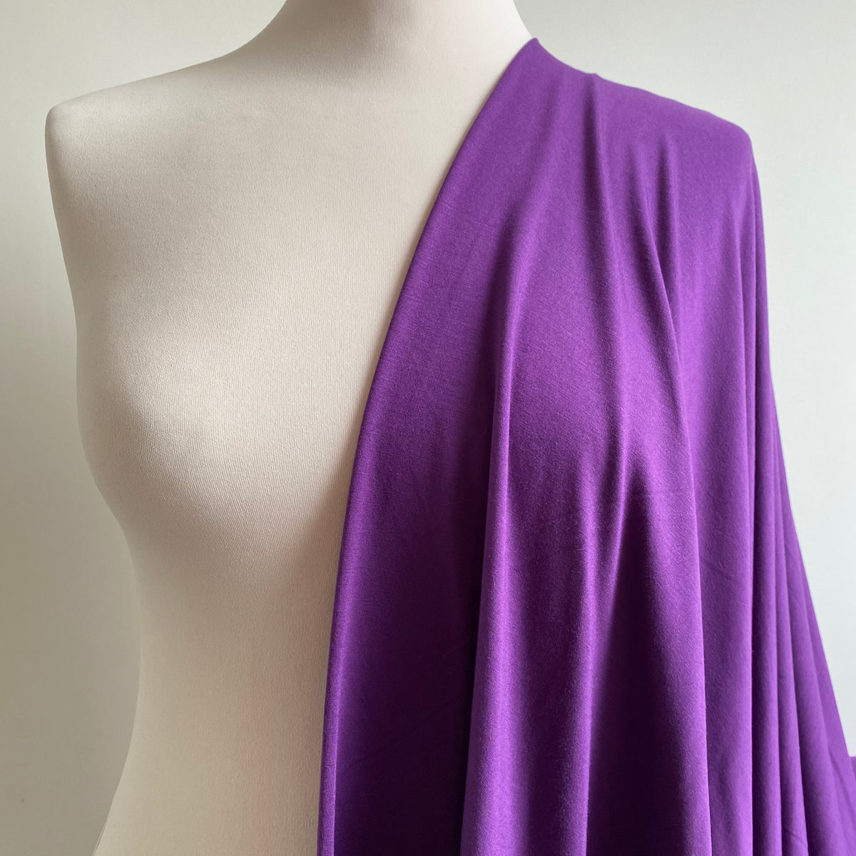 Bamboo Jersey Fabric - Purple - Priced per 0.5 metre