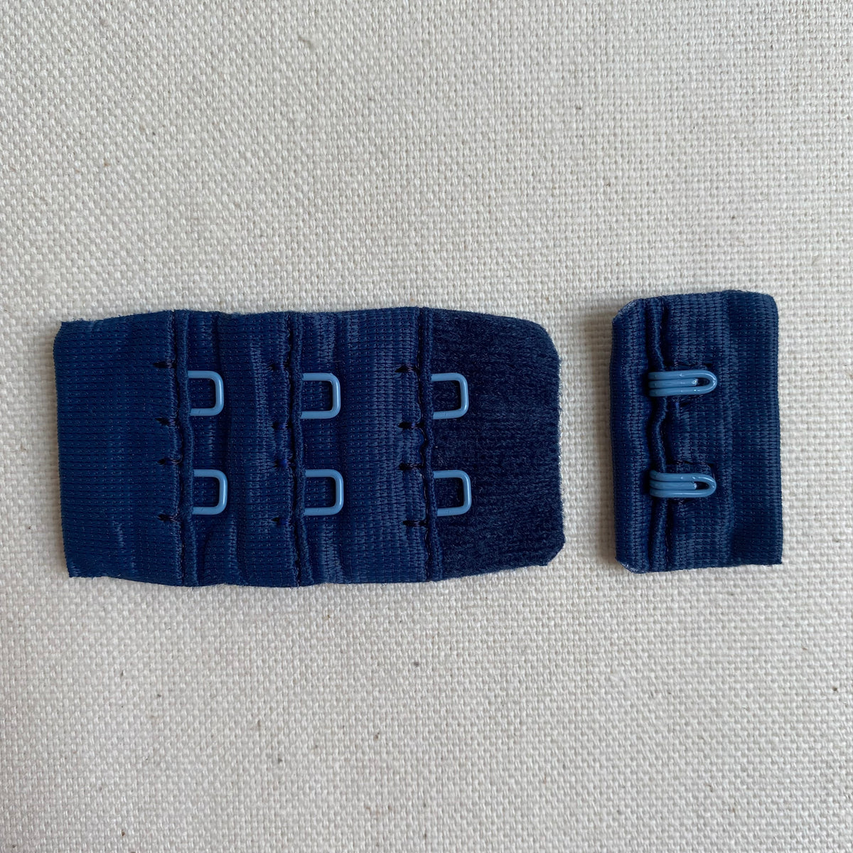 28mm Bra Hook & Eye Set - Denim Blue