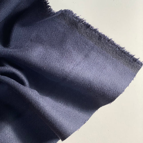 Wool Coating Deadstock Fabric - Navy - Priced per 0.5 metre