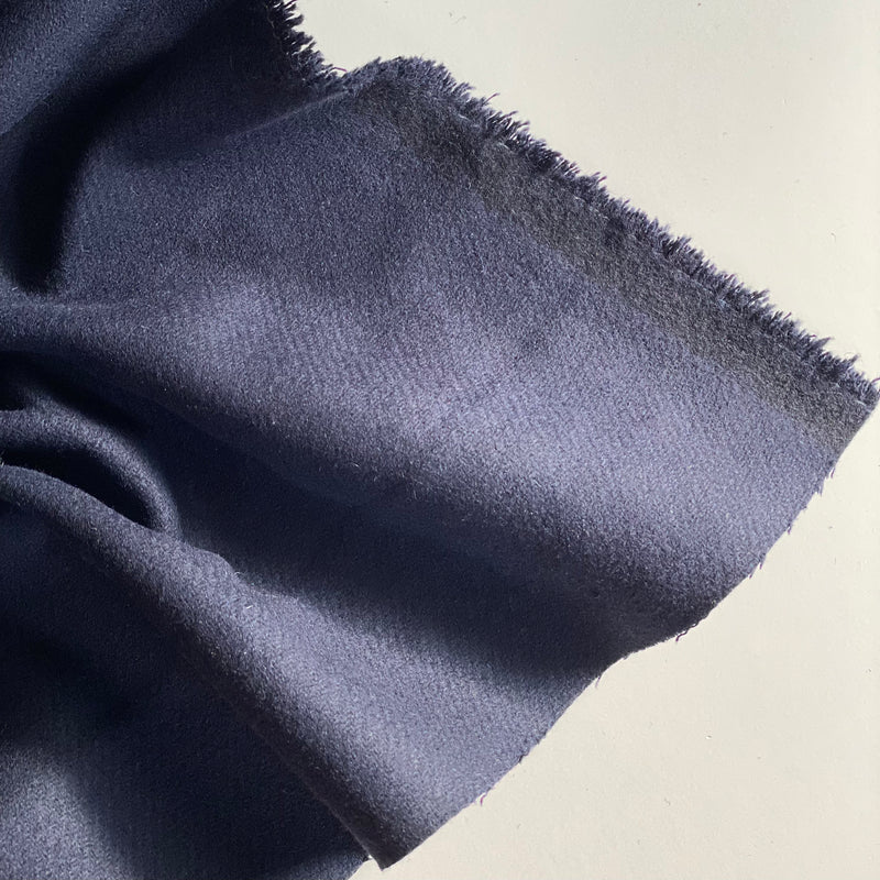 Wool Coating Deadstock Fabric - Navy - Priced per 0.5 metre