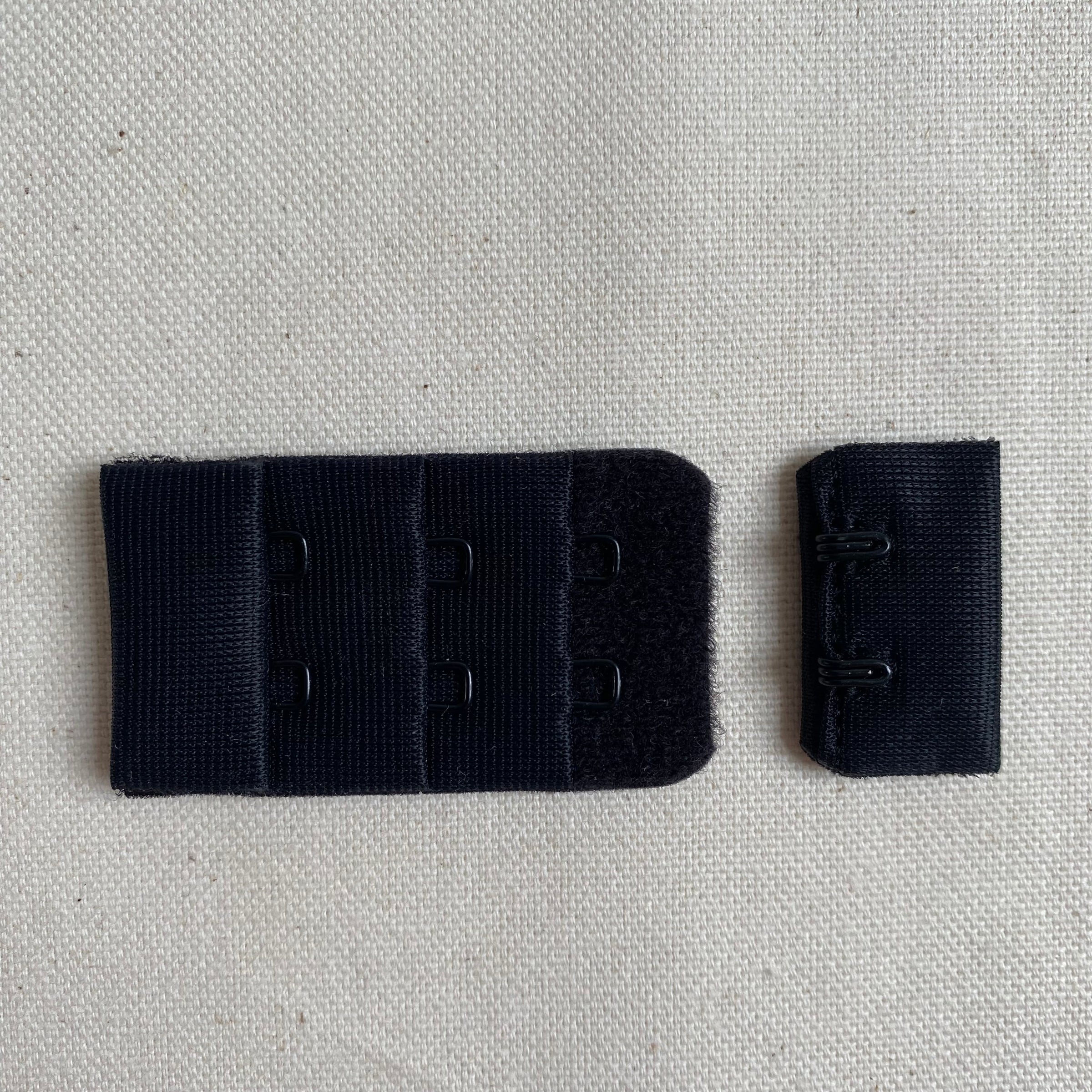 Black Bra Making Replacement Hook and Eye Tape Closures 2 Rows 1 1/2 Wide  Lingerie Design, DIY Bra Supplies HE132 