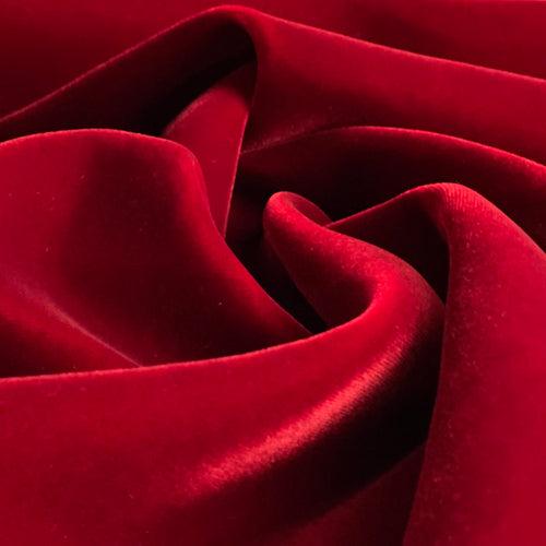 Burnt Red Rayon-Cupro Velvet - Ex-Designer Fabric - 0.5 metre