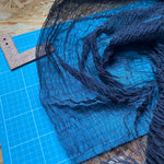 Recycled Tulle Plissé - Black - 0.5 metre