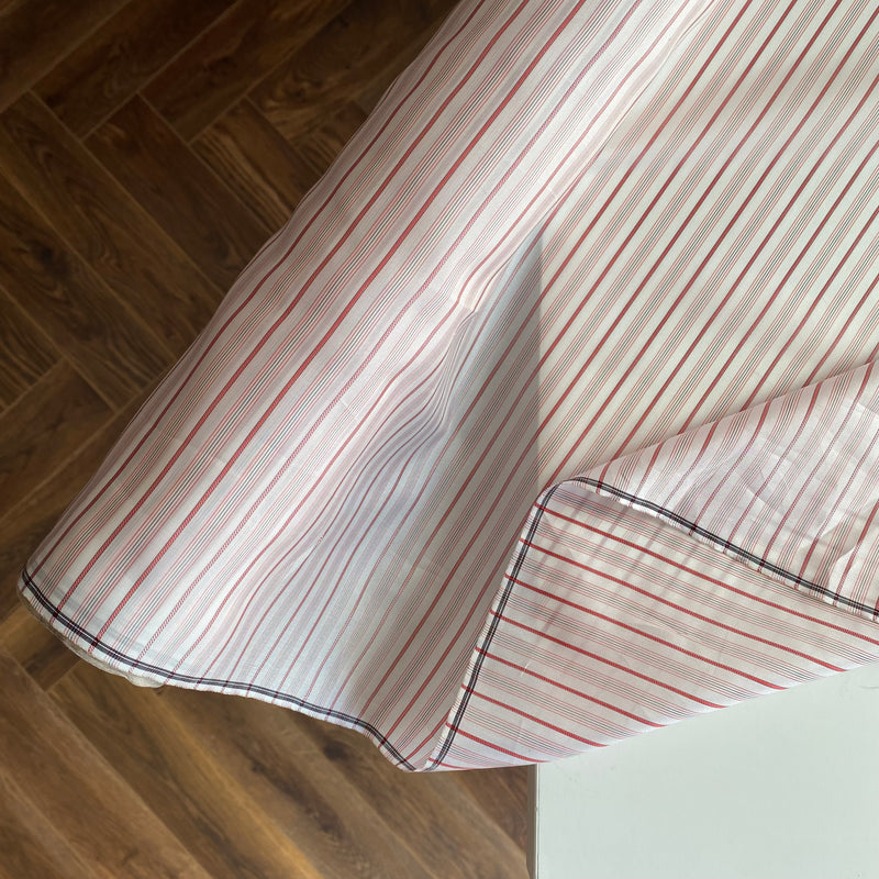 Cupro Lining Fabric - Red/Black Stripes - 0.5 metre