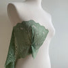 Stretch Lace with ROICA™ EF - Floral Design, Seaspray Green - 19.5cm wide
