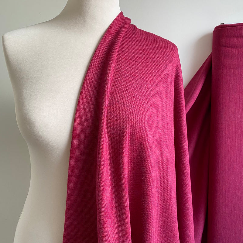 Fine Merino Knit - Raspberry - 0.5 metre