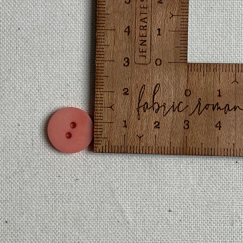 Corozo Button - Pink Lobster / Satin Matt (multiple sizes)