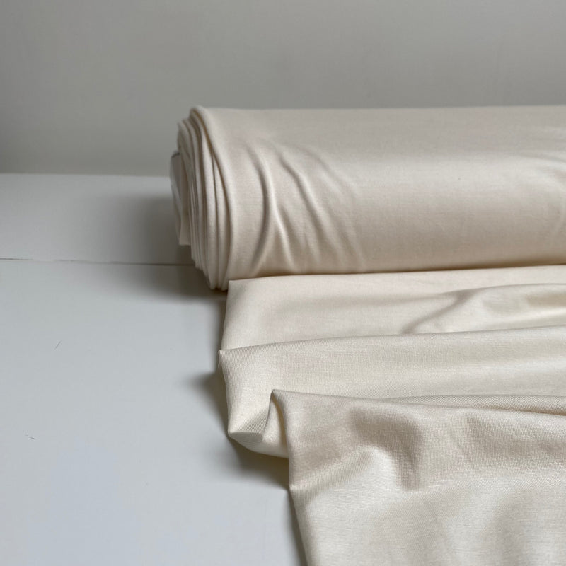 Bamboo Jersey - French White - 0.5 metre