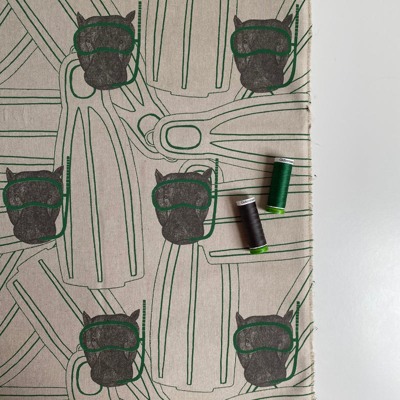 Cotton Canvas - Diving Hippo - 0.5 metre