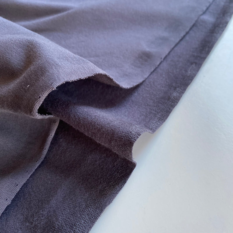 Organic Soft Sweat Jersey Knit Fabric - Anthracite Grey -  0.5 metre