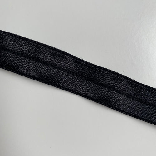 15mm Fold Over Elastic - Black