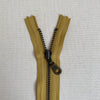 **MULTIPACK** YKK No. 5 Antique Brass Metal Zip with NATULON® Recycled Tape - Closed End - MUSTARD