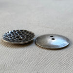Old Silver Metal Button - Hammered (23mm)