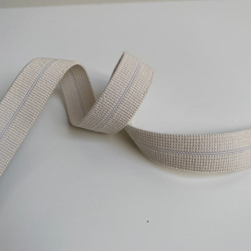 Organic Fold Over Elastic - 15mm - Available in Ecru and Black
