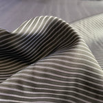 Cupro Viscose Lining Fabric - Black/Grey Stripes - 0.5 metre