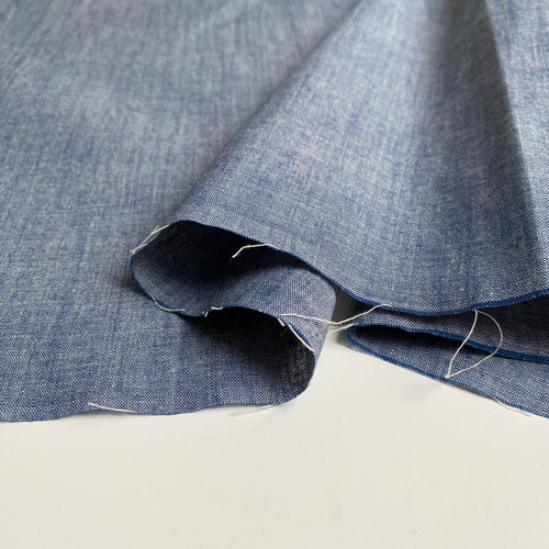 Organic Cotton Chambray - Denim Blue - 0.5 metre