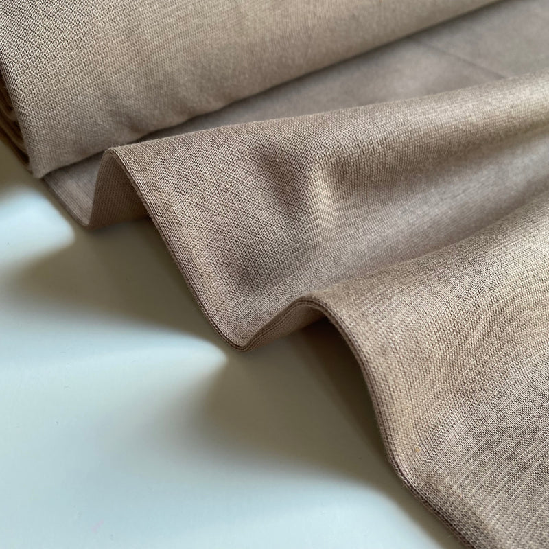 Organic Cotton Tubular Ribbing - Taupe - 0.5 metre