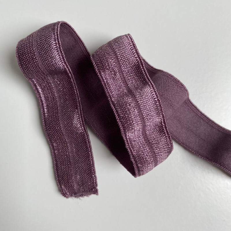 15mm Fold Over Elastic - Mauve