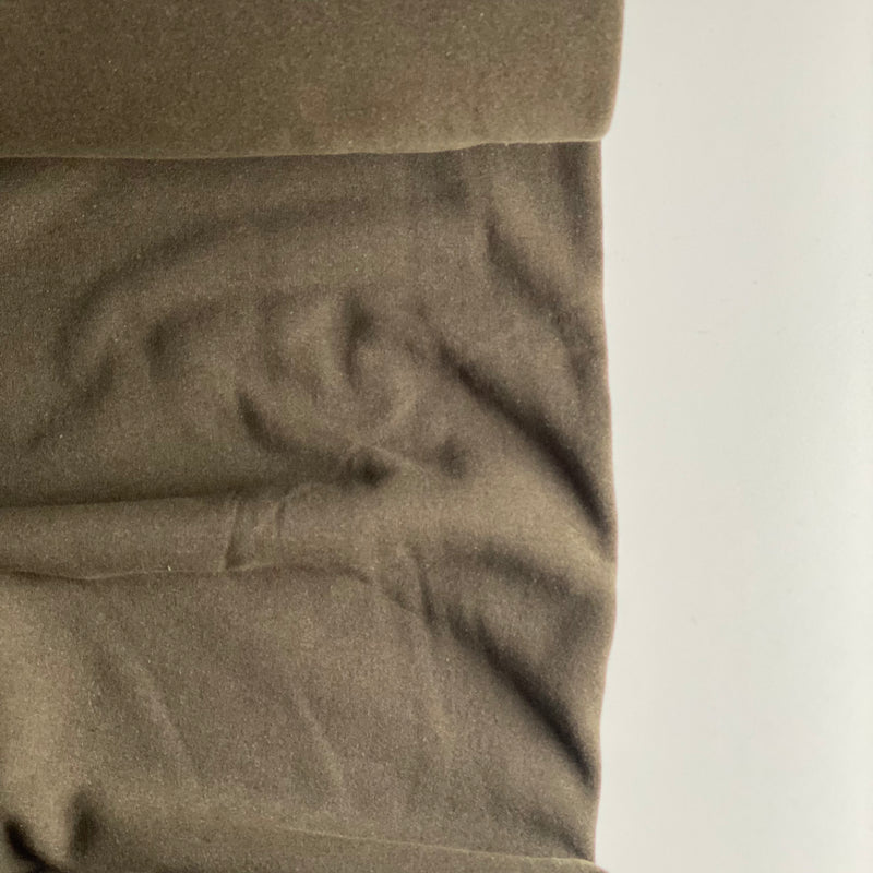 Recycled Jogging Fabric - Olive Green Melange - 0.5 metre