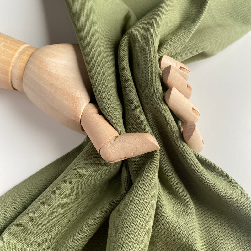 Organic Cotton Tubular Ribbing - Pistachio - 0.5 metre