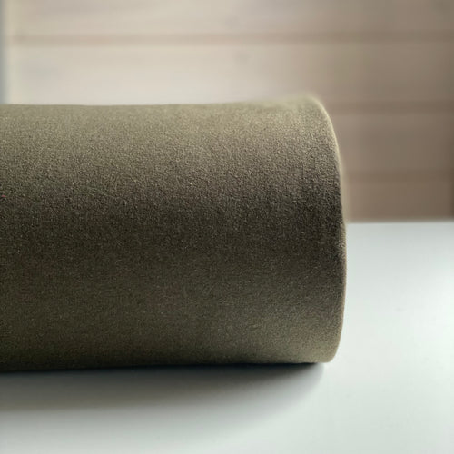 Recycled Jogging Fabric - Olive Green Melange - 0.5 metre