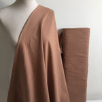 Organic Denim Look Stretch Fabric - Camel - 0.5 metre