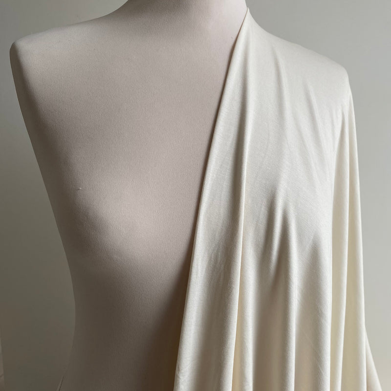 Bamboo Jersey - French White - 0.5 metre