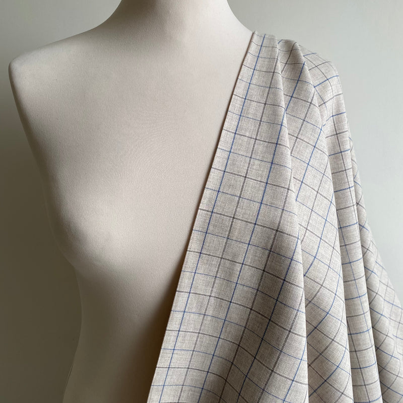 Recycled Flannel - Tartan - Sand - 0.5 metre