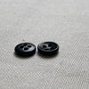Corozo Button - Black / Shiny (10mm)