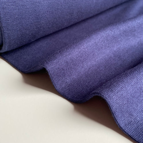 Organic Cotton Tubular Ribbing - Navy - 0.5 metre