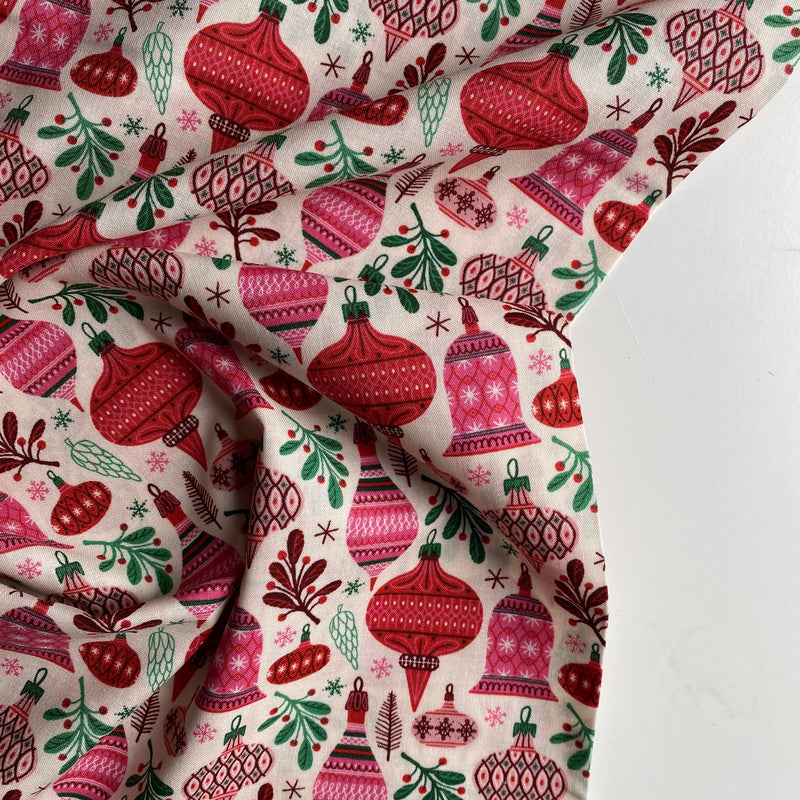 Organic Cotton by Cloud9 - Vintage Baubles - 0.5 metre