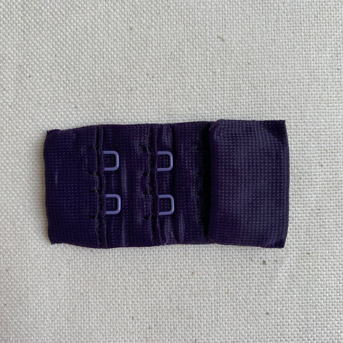 28mm Bra Hook & Eye Set - Dark Purple