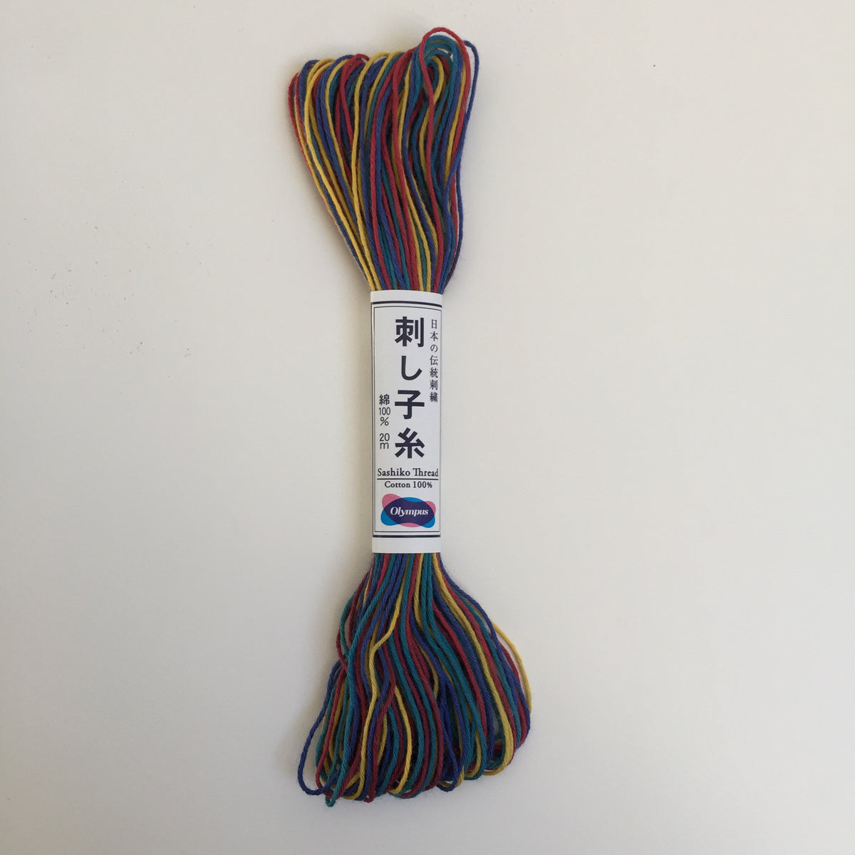 Olympus Japanese Sashiko Thread - 20m - Variegated Rainbow (#74)