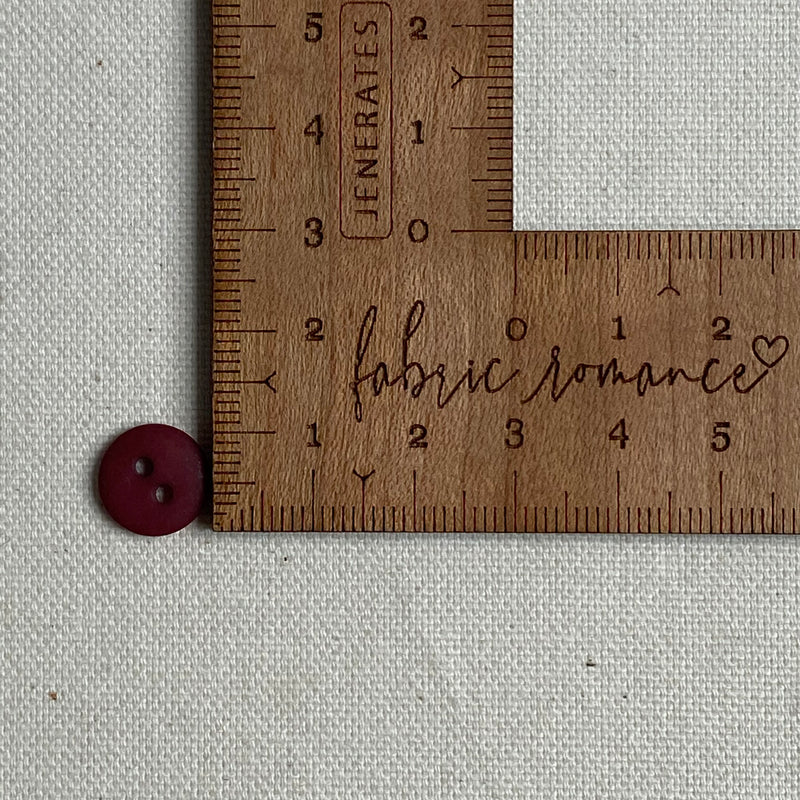 Corozo Button - Berry / Matt (multiple sizes)