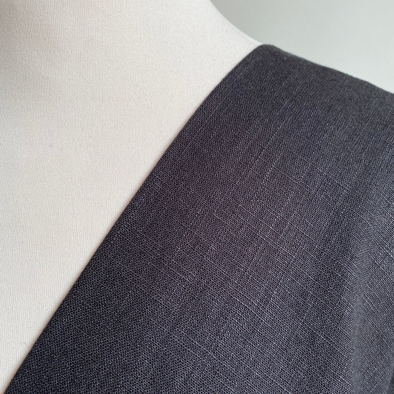 Enzyme Washed Linen - Black - 0.5 metre